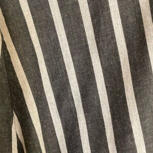 Tulip Women’s Charcoal/Black Noir and Soft Gray/White Stripe wide leg pants